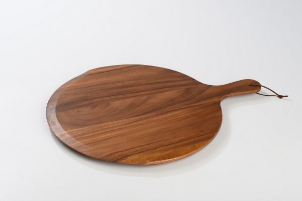 Chefs Round Handled Pizza Board Large, Round Pizza Board With Handle