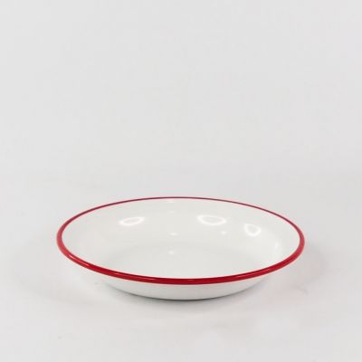 Audrey Round Rimmed Deep Plate in Red